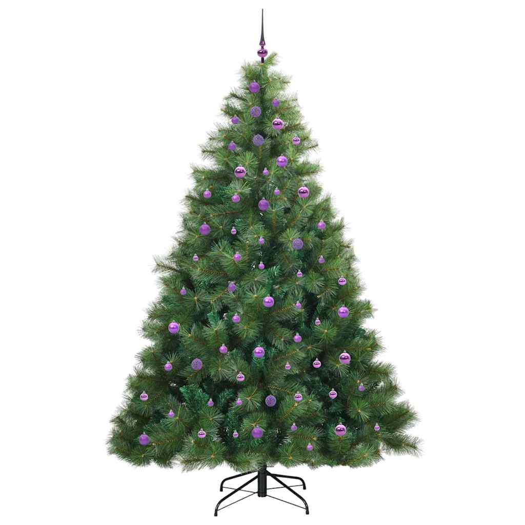 Artificial Christmas Tree with 300 LEDs Green 240 cm PE and PVC