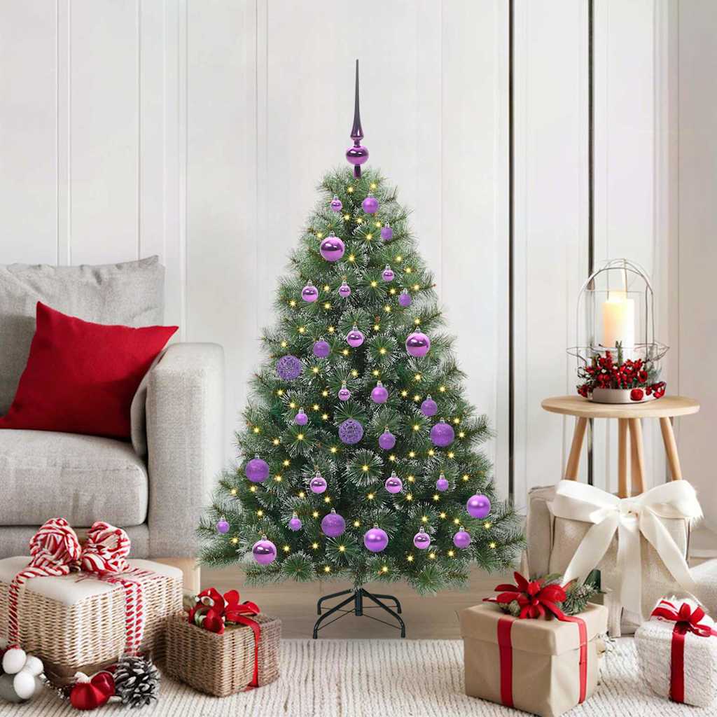 Artificial Christmas Tree with 150 LEDs Green 120 cm PE and PVC