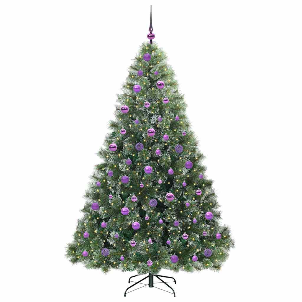 Artificial Christmas Tree with 300 LEDs Green 180 cm PE and PVC