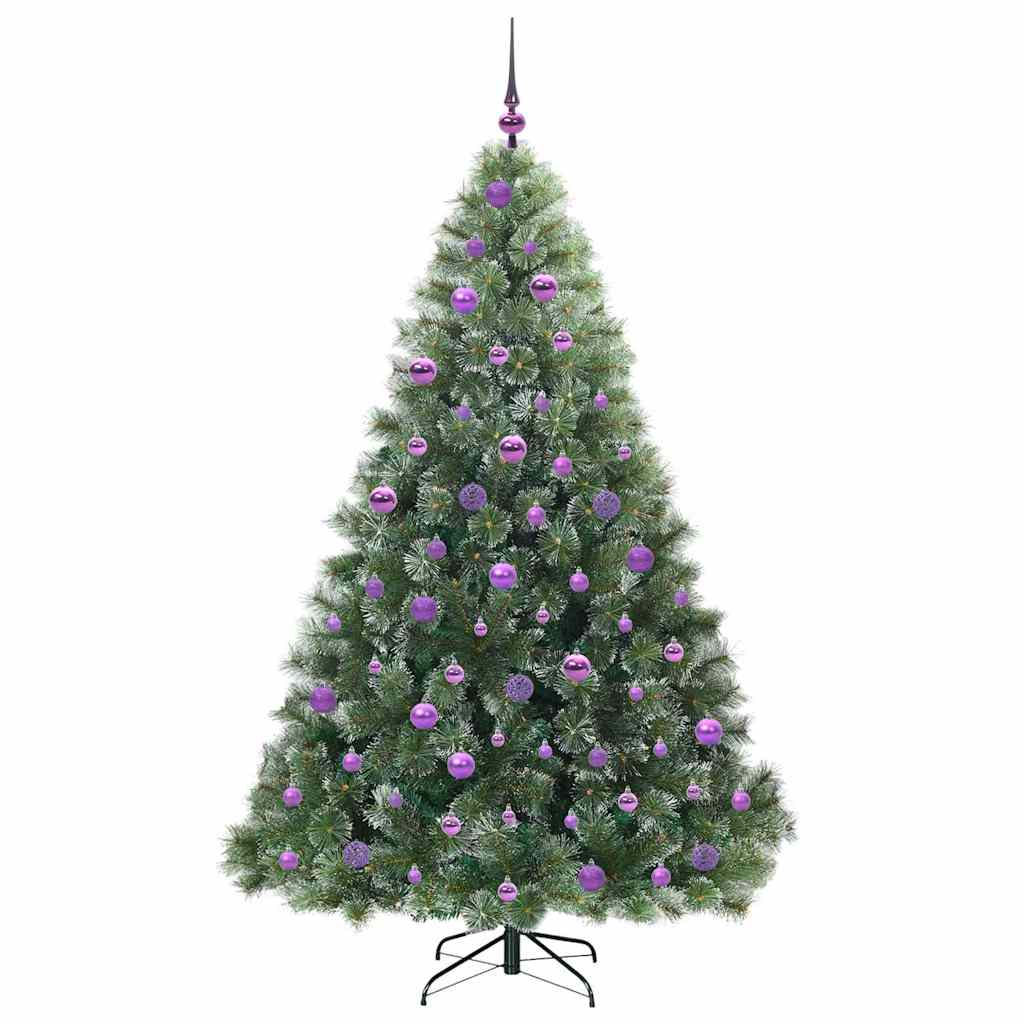 Artificial Christmas Tree with 300 LEDs Green 180 cm PE and PVC