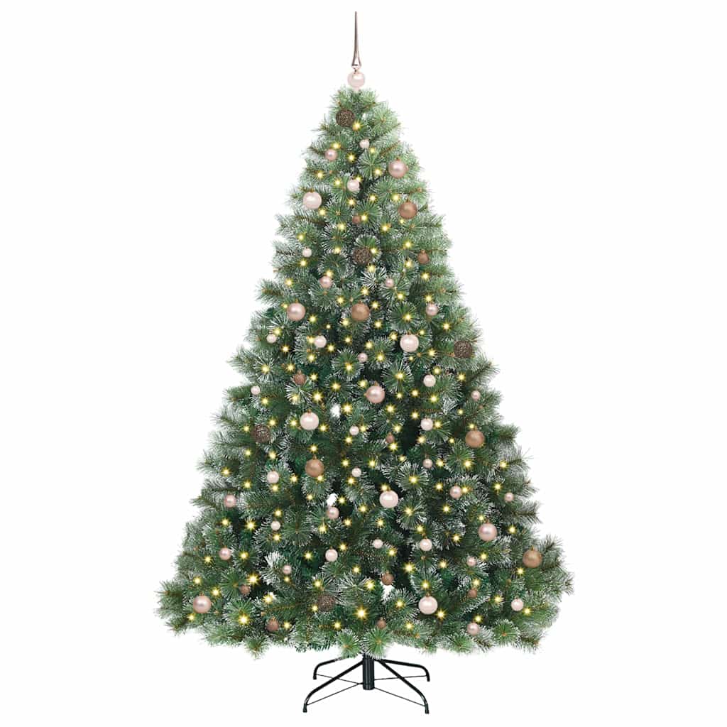 Artificial Christmas Tree with 300 LEDs Green 240 cm PE and PVC