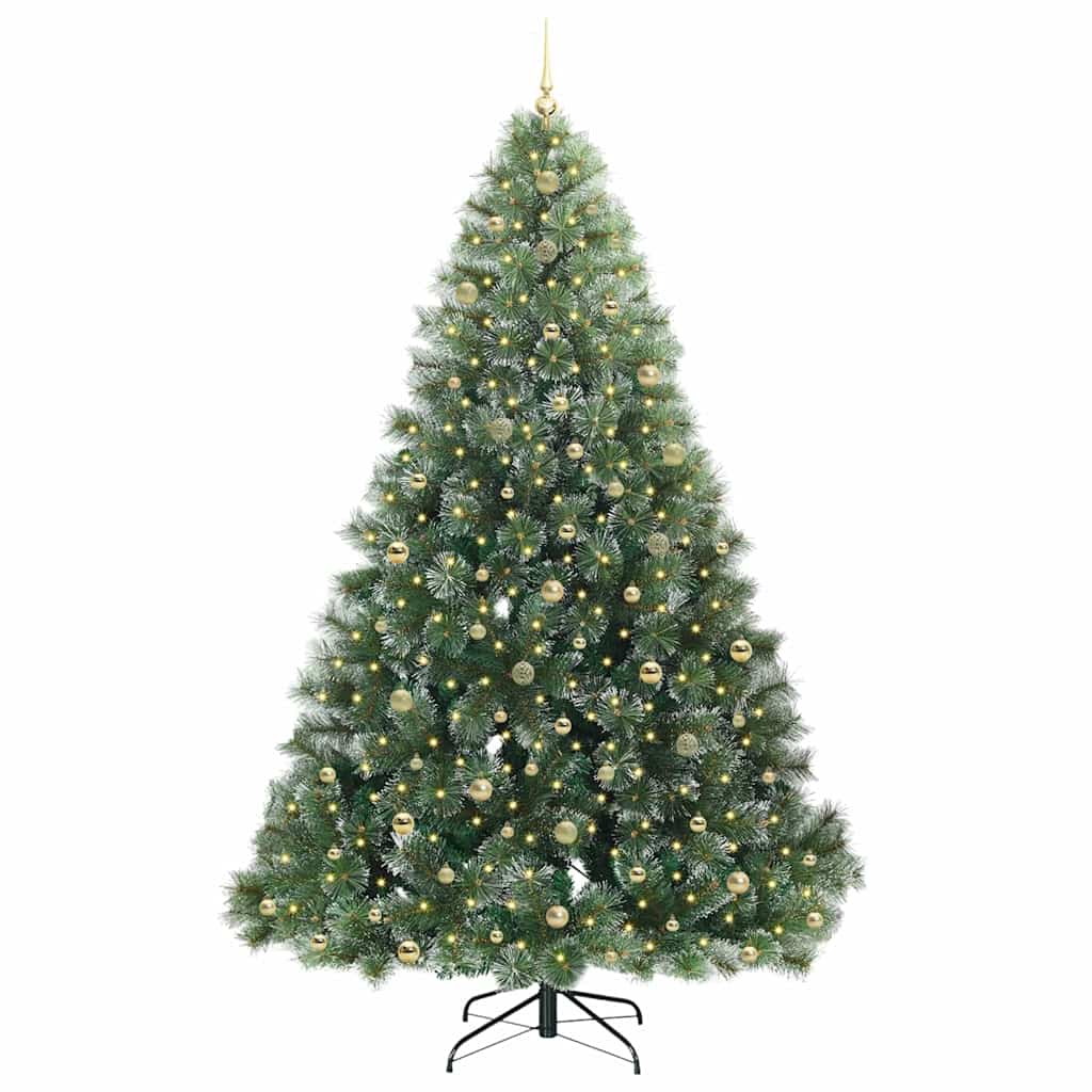 Artificial Christmas Tree with 300 LEDs Green 240 cm PE and PVC