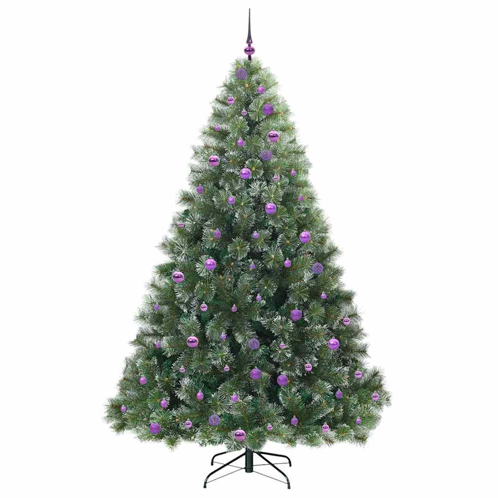 Artificial Christmas Tree with 300 LEDs Green 240 cm PE and PVC