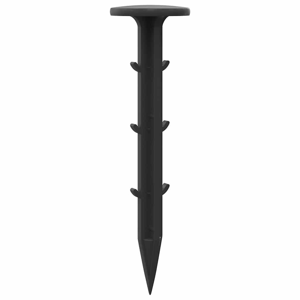 Ground Pegs 500 pcs Black Ø3 x 11 cm Plastic