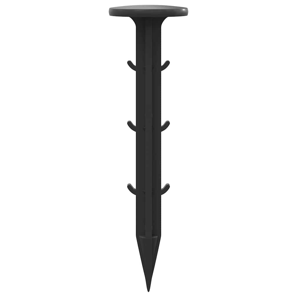 Ground Pegs 500 pcs Black Ø3 x 11 cm Plastic