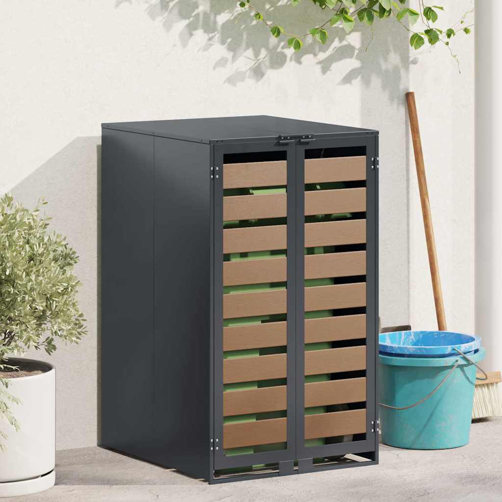 Wheelie Bin Storage with Gas Lift-up Lid for 240L Bin Steel