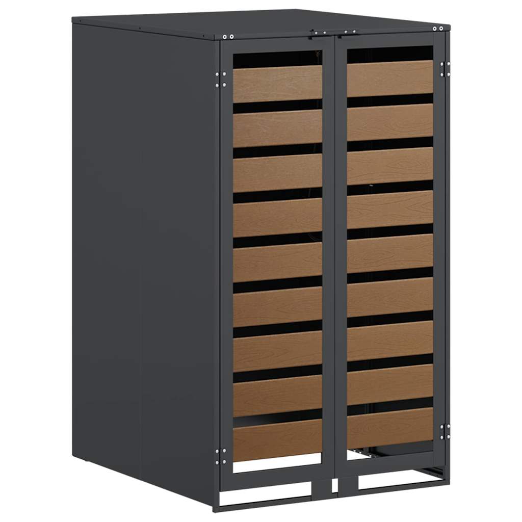 Wheelie Bin Storage with Gas Lift-up Lid for 240L Bin Steel
