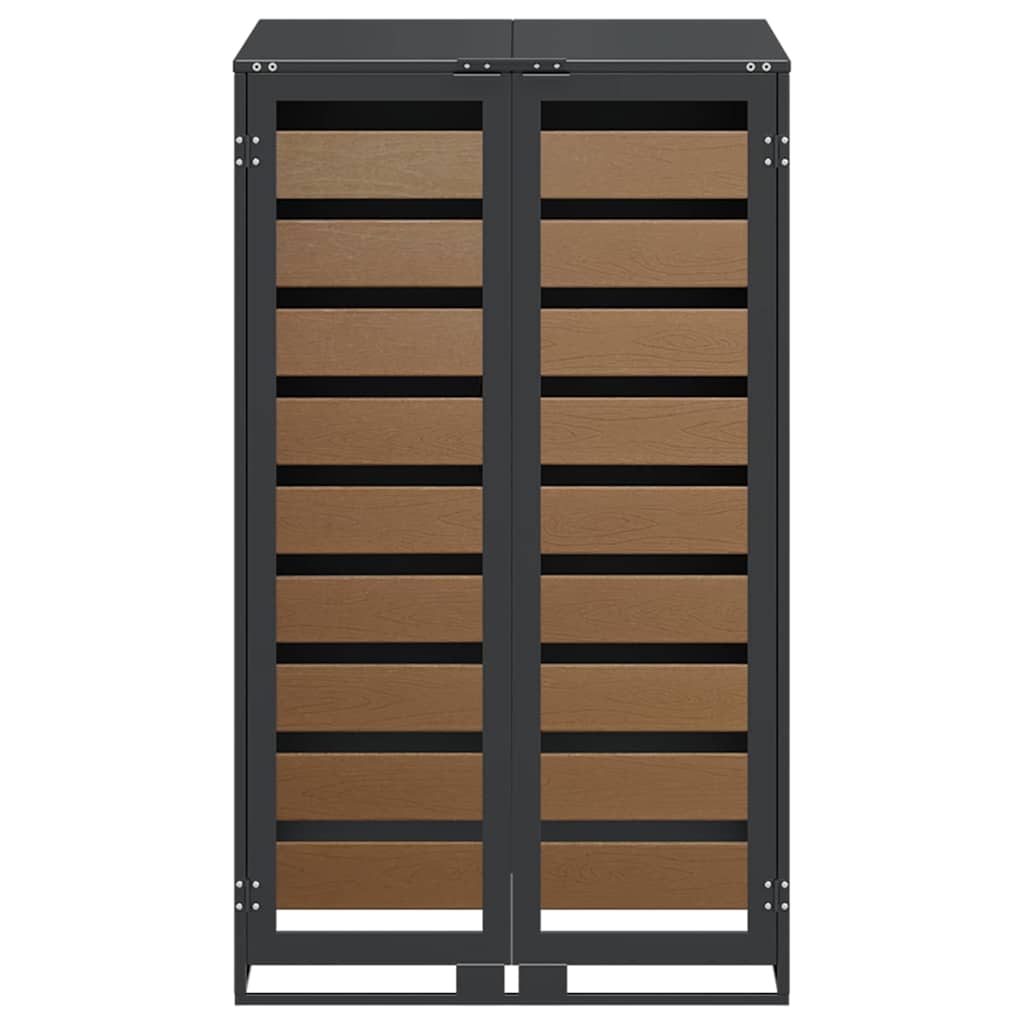 Wheelie Bin Storage with Gas Lift-up Lid for 240L Bin Steel
