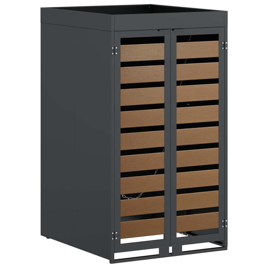 Wheelie Bin Storage with Planter Roof for 240L Bin Anthracite