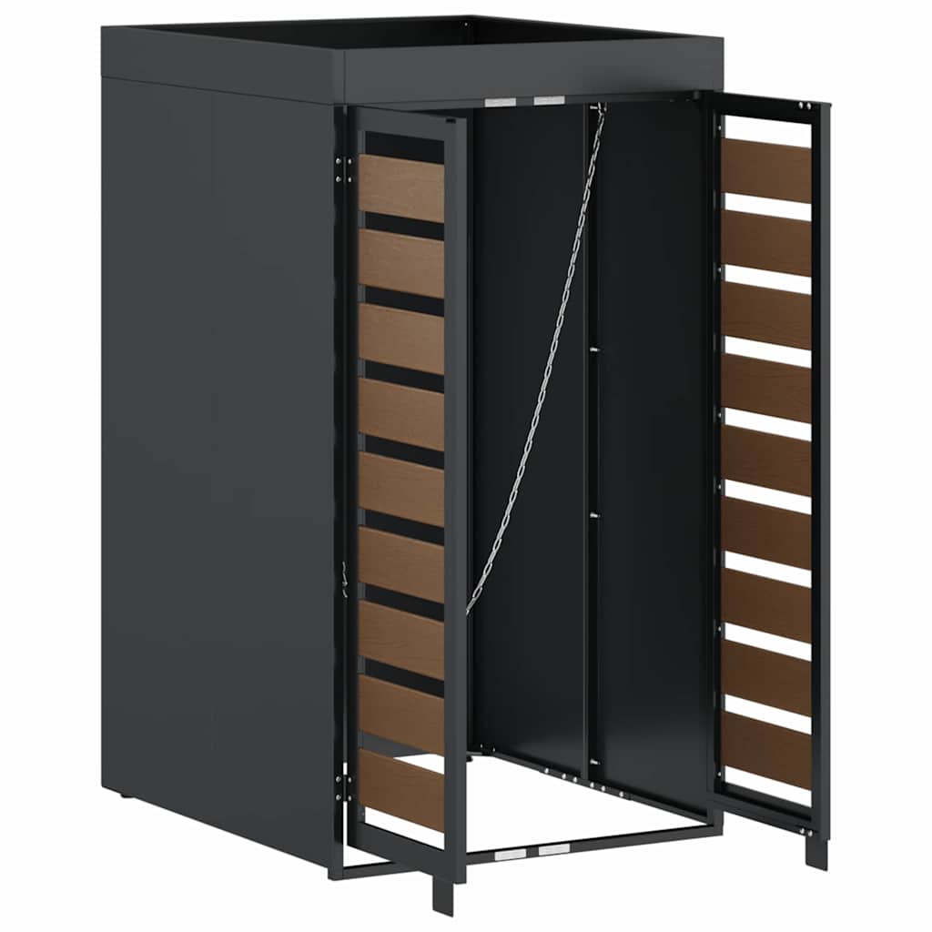 Wheelie Bin Storage with Planter Roof for 240L Bin Anthracite