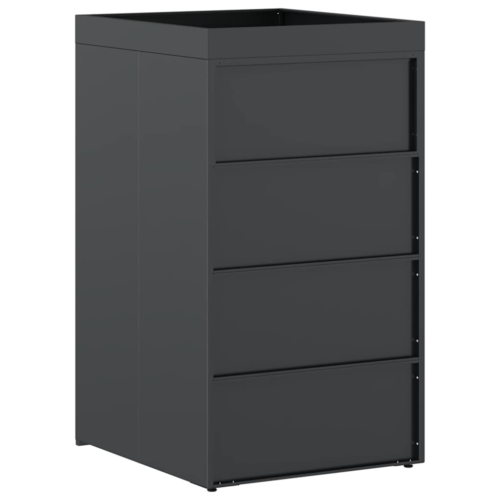 Wheelie Bin Storage with Planter Roof for 240L Bin Anthracite