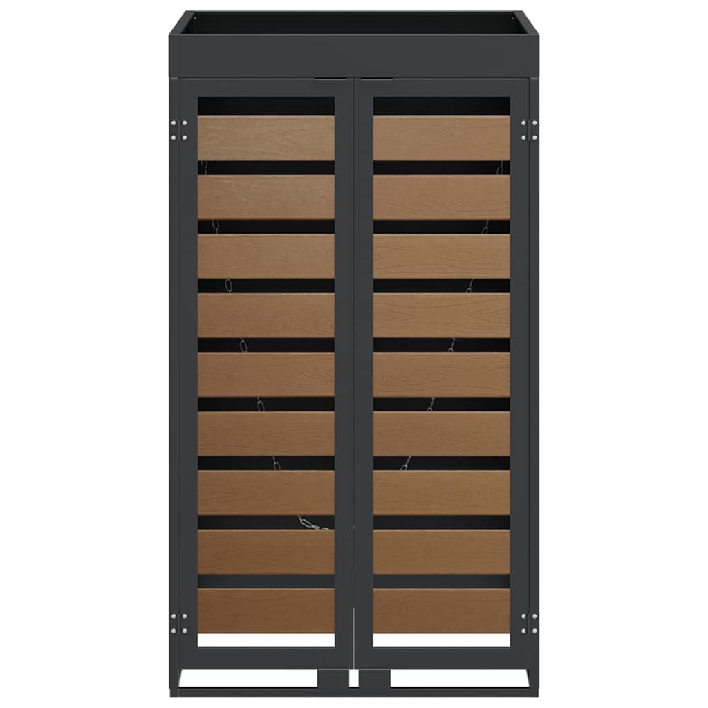 Wheelie Bin Storage with Planter Roof for 240L Bin Anthracite