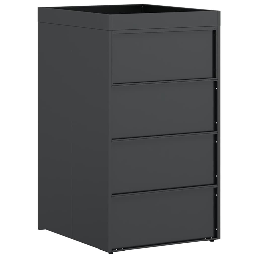 Wheelie Bin Storage with Planter Roof for 240L Bin Anthracite