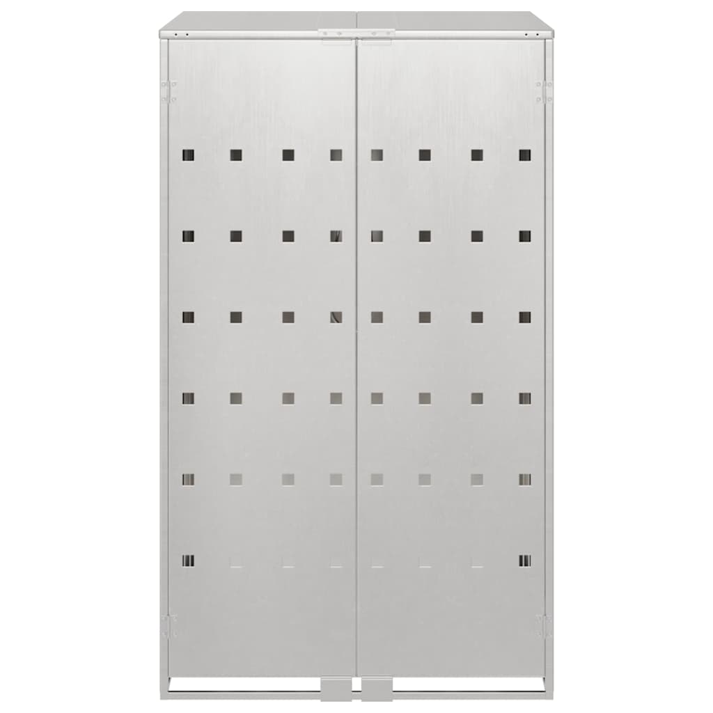 Wheelie Bin Storage with Gas Lift-up Lid for 240L Bin Silver
