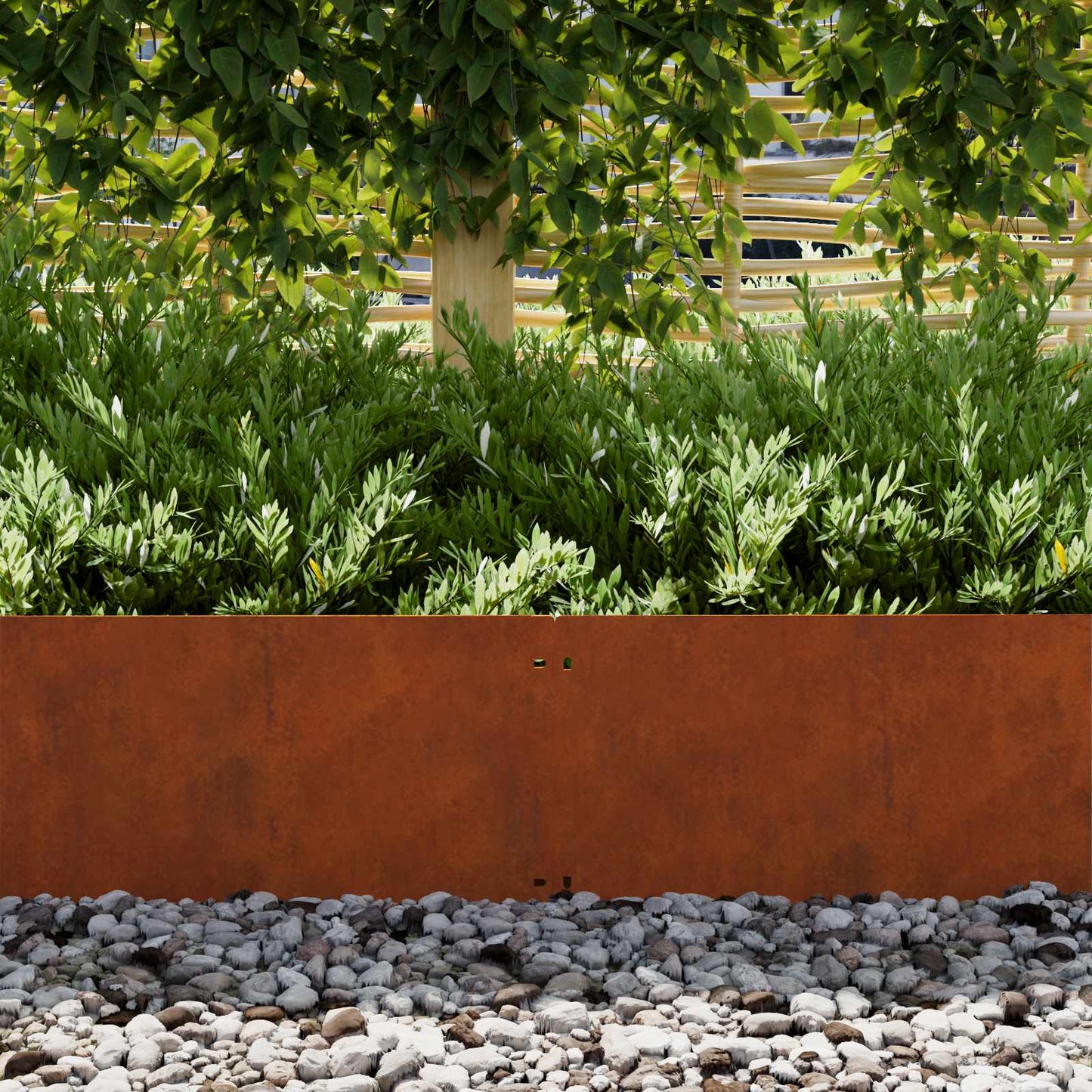 Lawn Edging 30 pcs 20 x 103 cm Weathering Steel Rusty