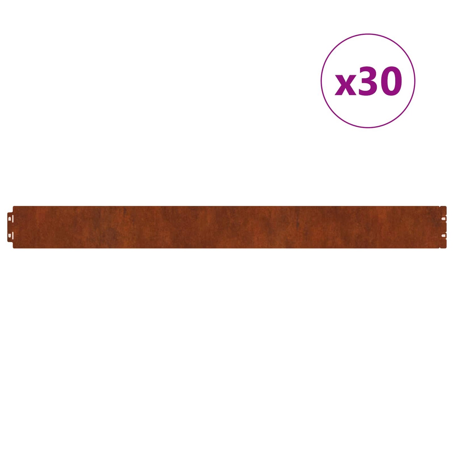 Lawn Edging 30 pcs 20 x 103 cm Weathering Steel Rusty