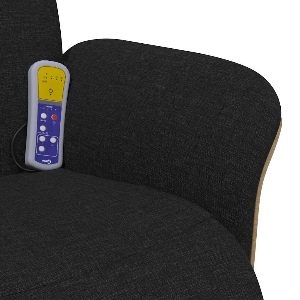 Massage Recliner Chair Black 79 x 87 x 104.5 cm Fabric