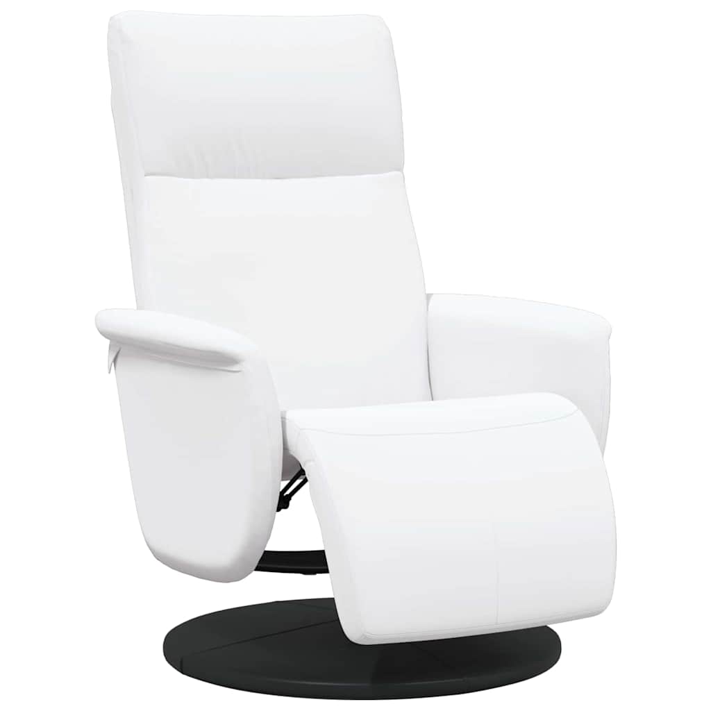 Massage Recliner Chair White Faux Leather