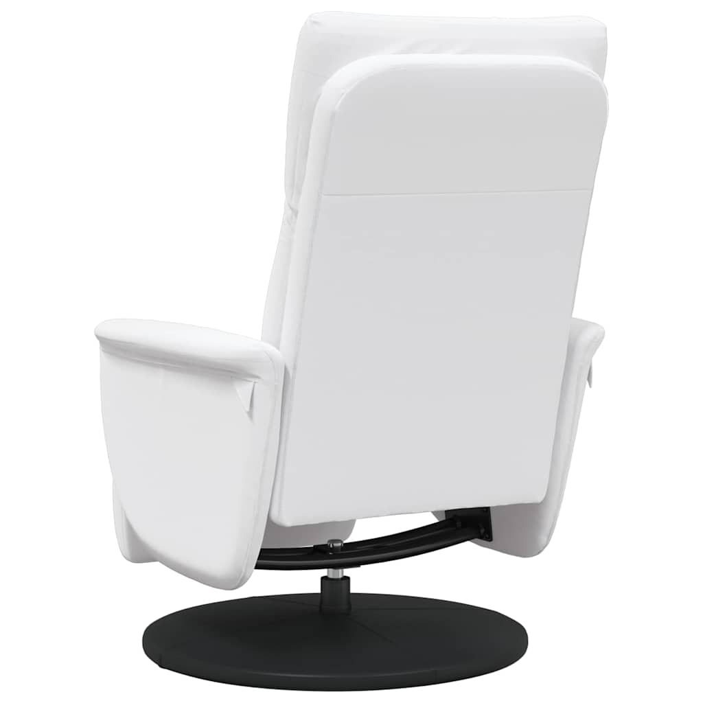 Massage Recliner Chair White Faux Leather