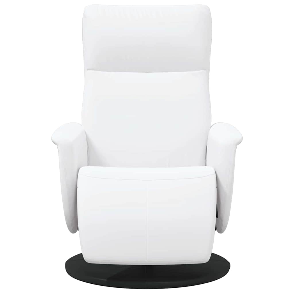 Massage Recliner Chair White Faux Leather
