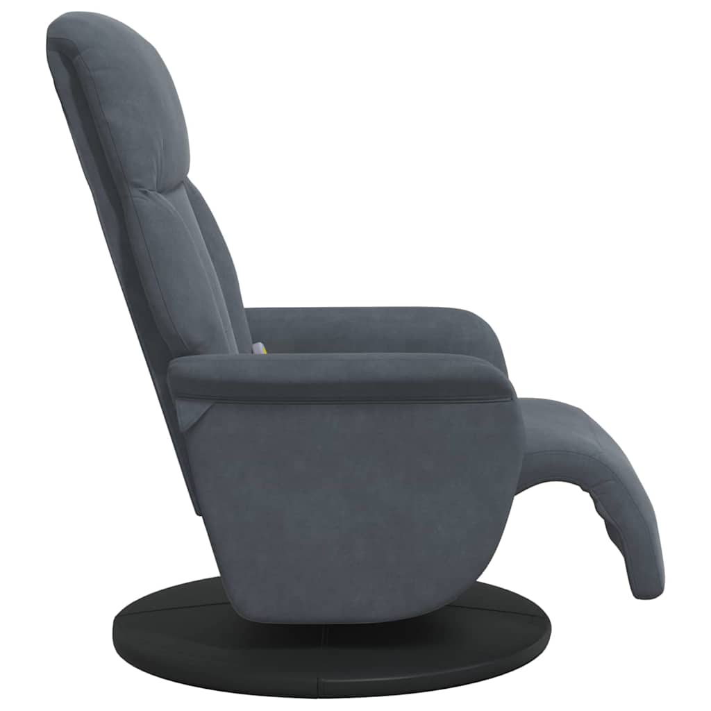 Massage Recliner Chair Dark Grey 91 x 71 x 105 cm Velvet