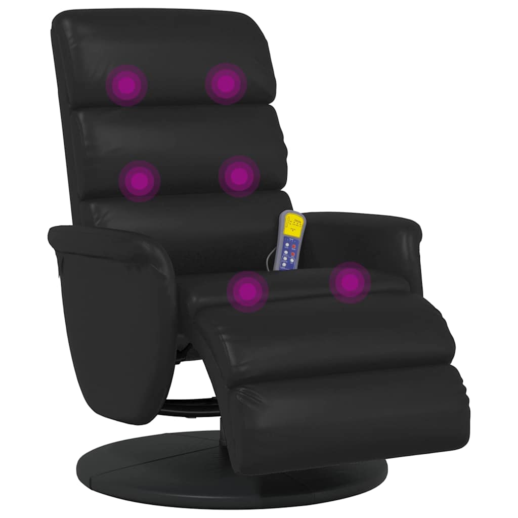 Massage Recliner Chair Black 71 x 98 x 106 cm Faux Leather