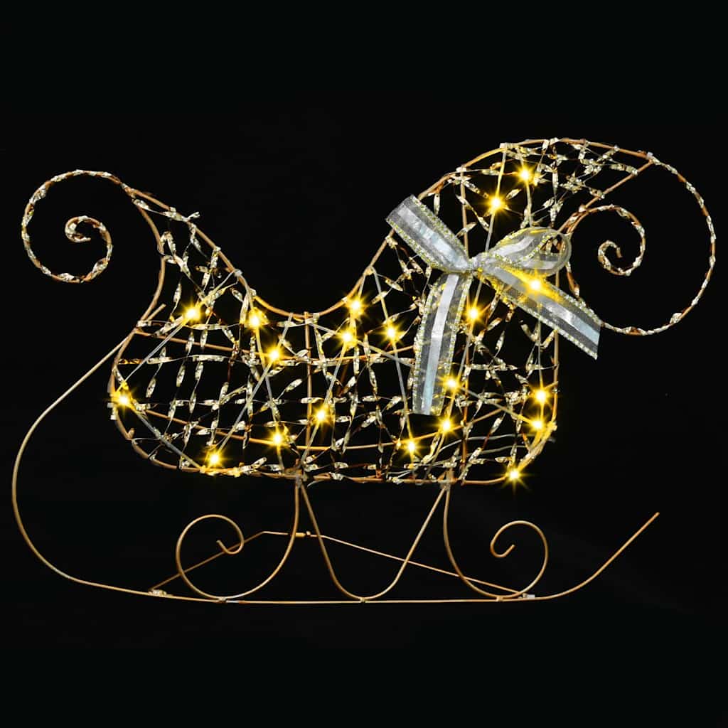 LED Reindeers 5 pcs 40 LEDs Gold 44 x 18 x 65.5 cm PET