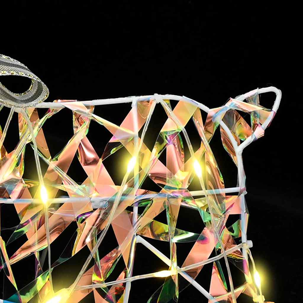 LED Reindeers 5 pcs 40 LEDs Multicoulur 42 x 15 x 64 cm PET