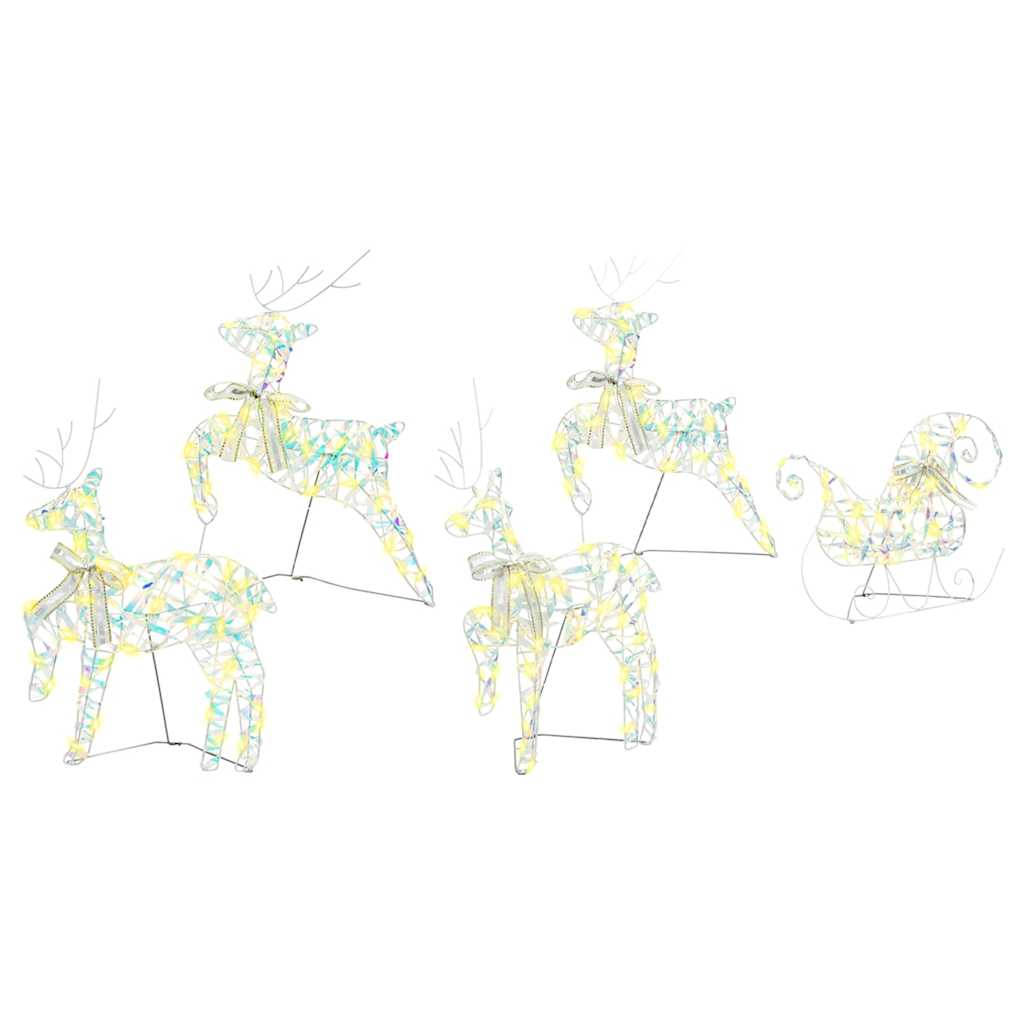 LED Reindeers 5 pcs 40 LEDs Multicoulur 42 x 15 x 64 cm PET