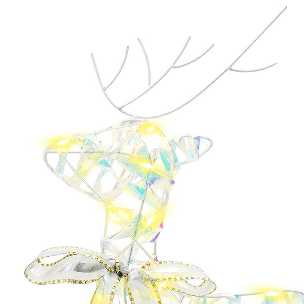 LED Reindeers 7 pcs 40 LEDs Multicoulur 42 x 15 x 64 cm PET