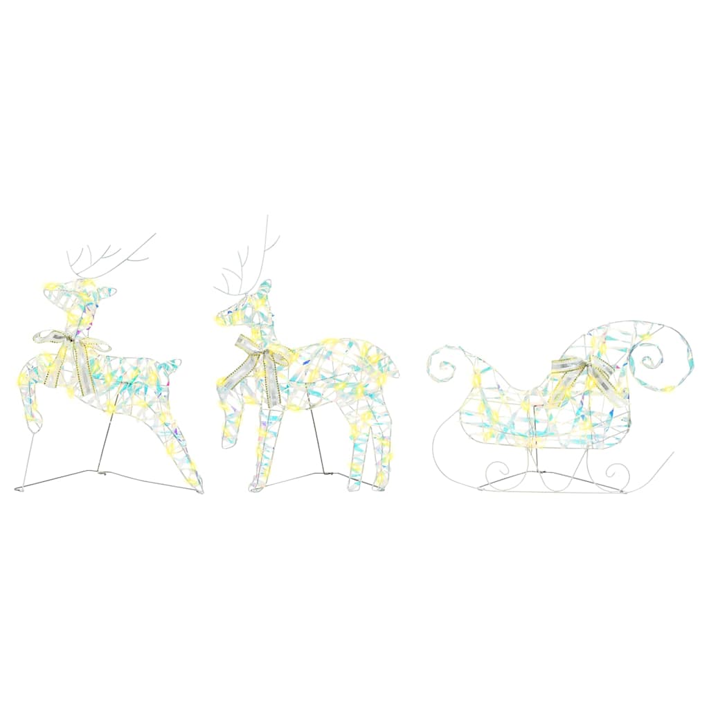 LED Reindeers 7 pcs 40 LEDs Multicoulur 42 x 15 x 64 cm PET
