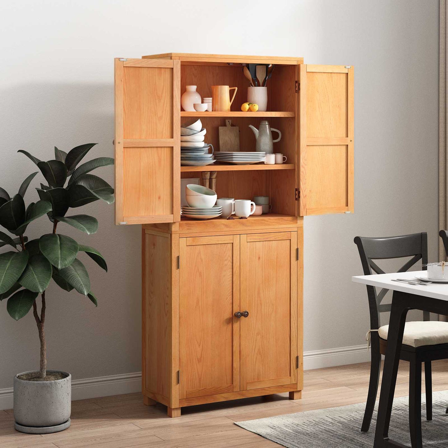 Storage Furniture Set with Storage Brown Engineered wood