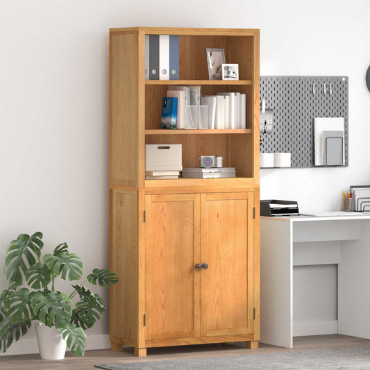 Storage Furniture Set with Shelf 2 pcs Natural 80 x 35 x 185 cm