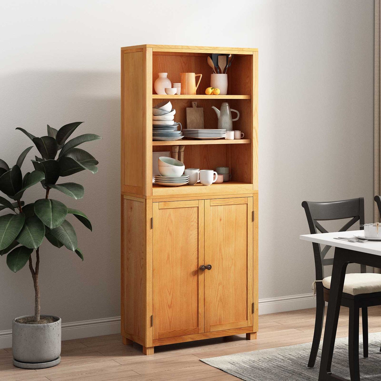 Storage Furniture Set with Storage Brown Engineered wood
