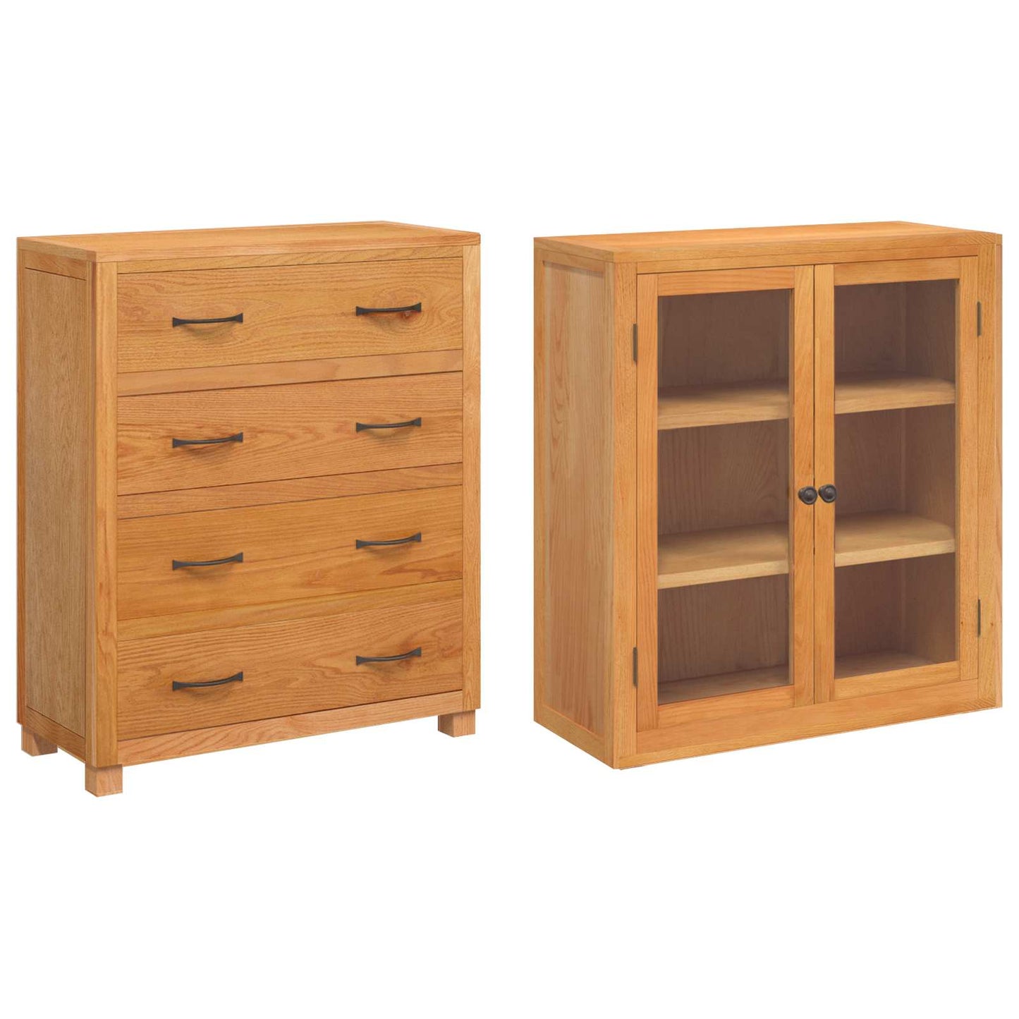 Storage Furniture Set with Drawer Brown Engineered wood