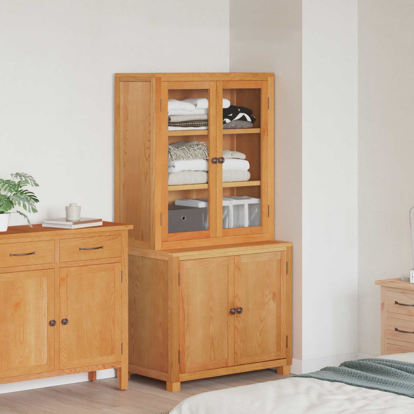 Storage Furniture Set with Storage Brown Engineered wood