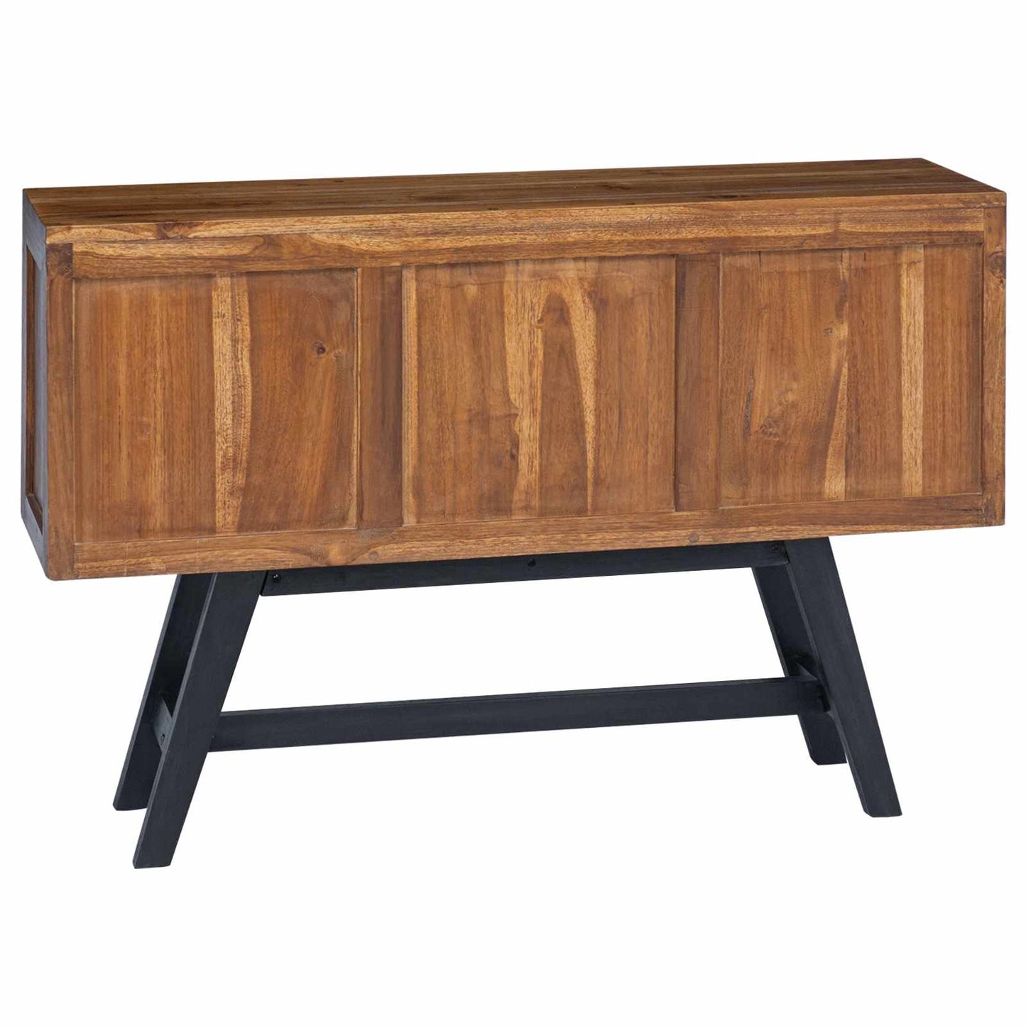 TV Stand with Drawer Natural 110 x 30 x 75 cm Solid Teak Wood