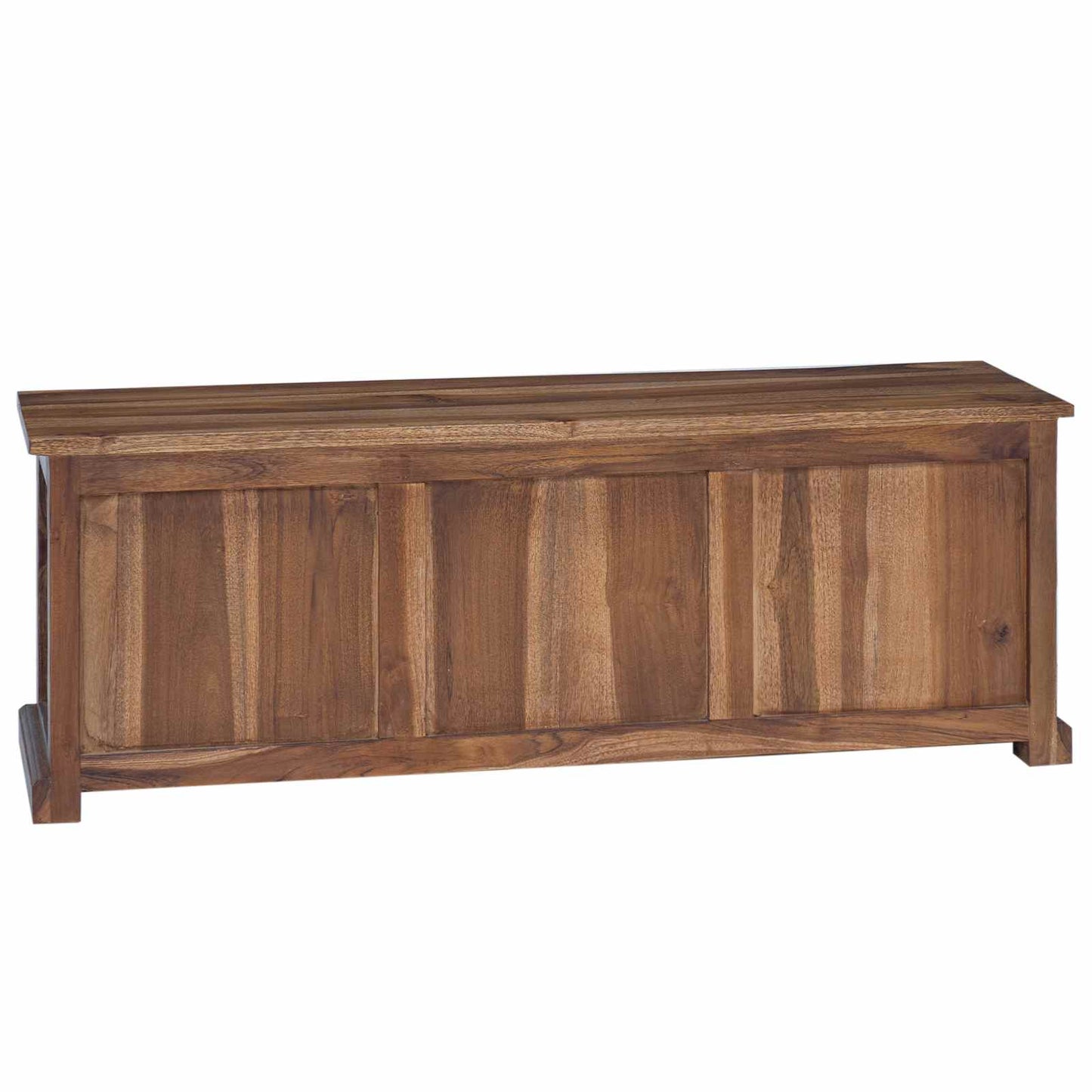 TV Stand with Drawer Natural 110 x 30 x 40 cm Solid Teak Wood