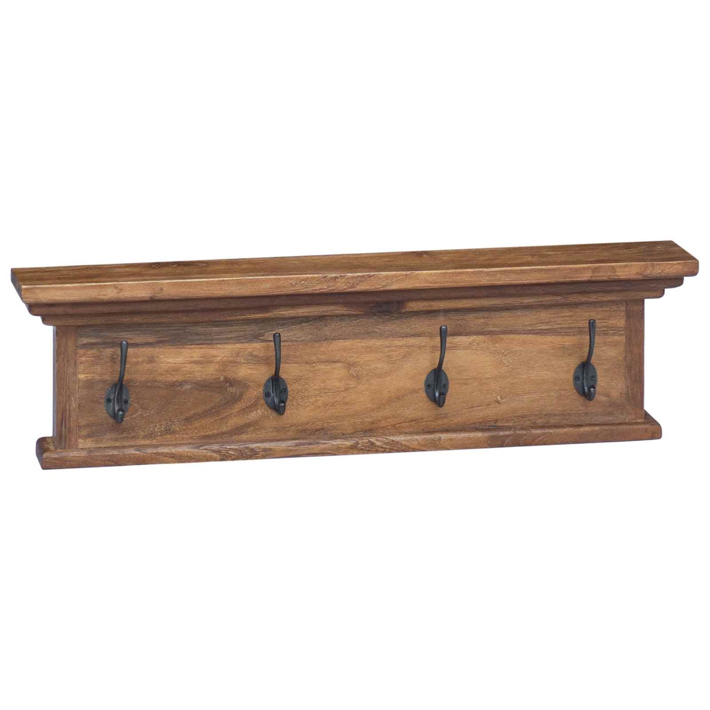 Wall Mounted Coat Rack Natural 70 x 10 x 20 cm Solid Teak Wood