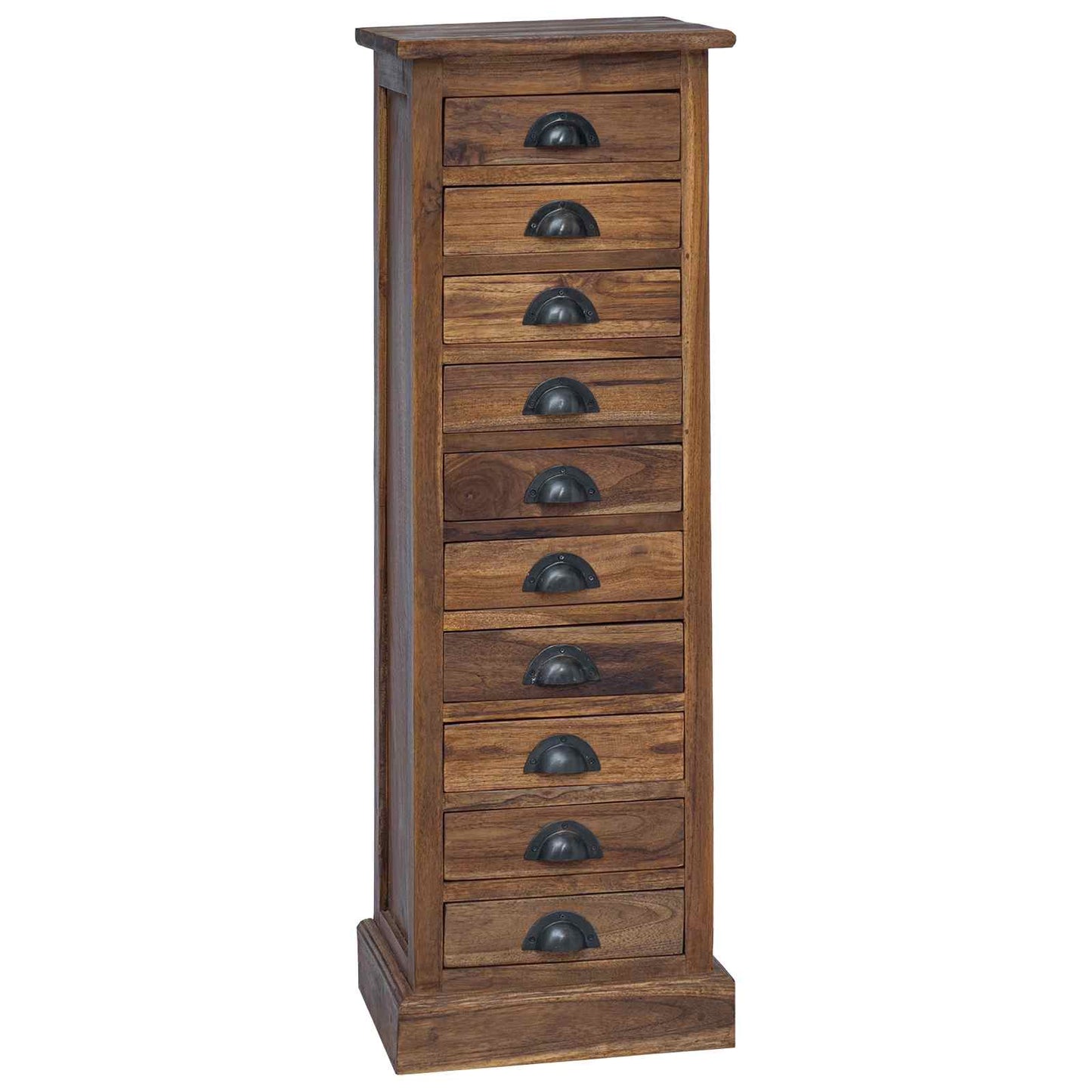 Chest of Drawers Natural 35 x 30 x 110 cm Solid Teak Wood