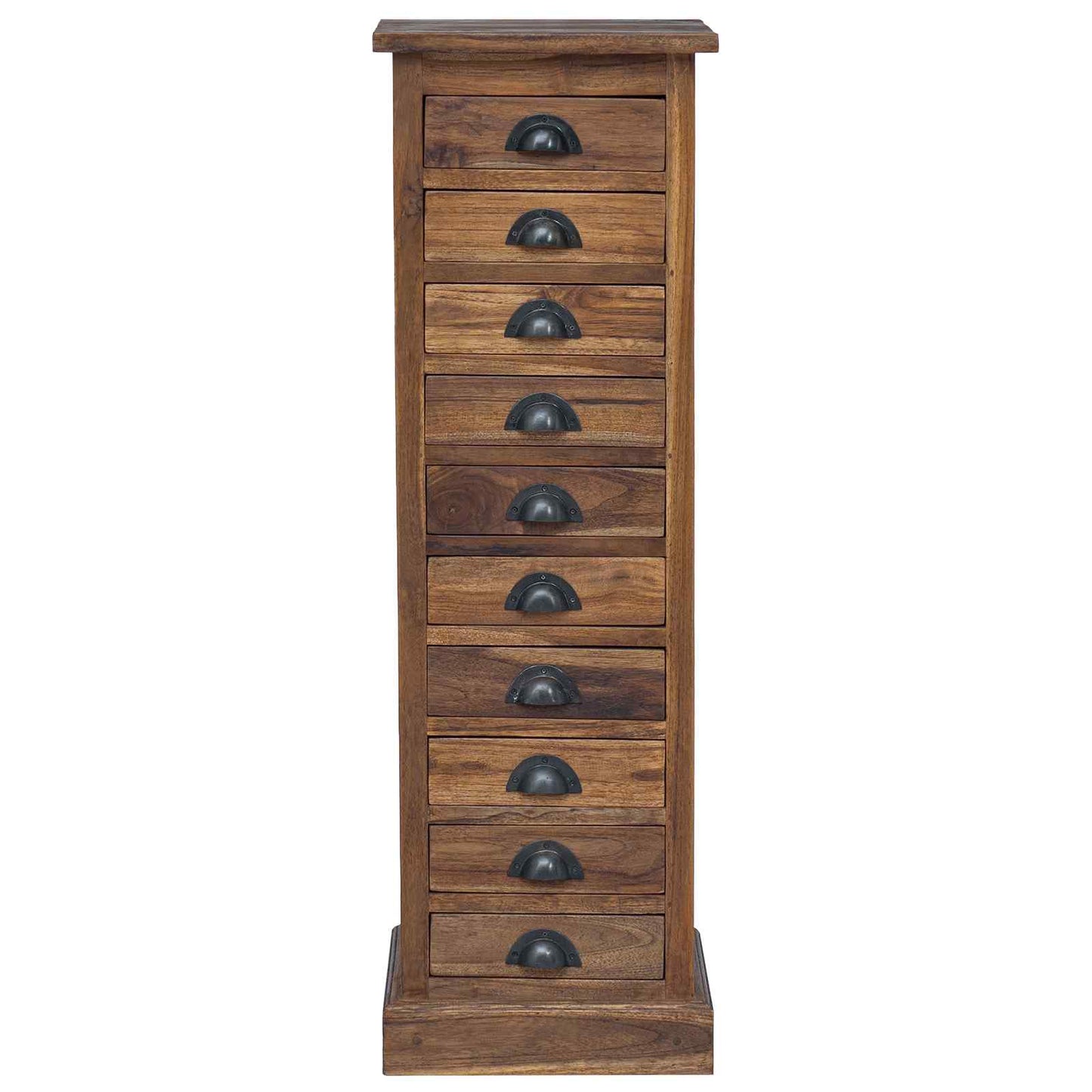Chest of Drawers Natural 35 x 30 x 110 cm Solid Teak Wood