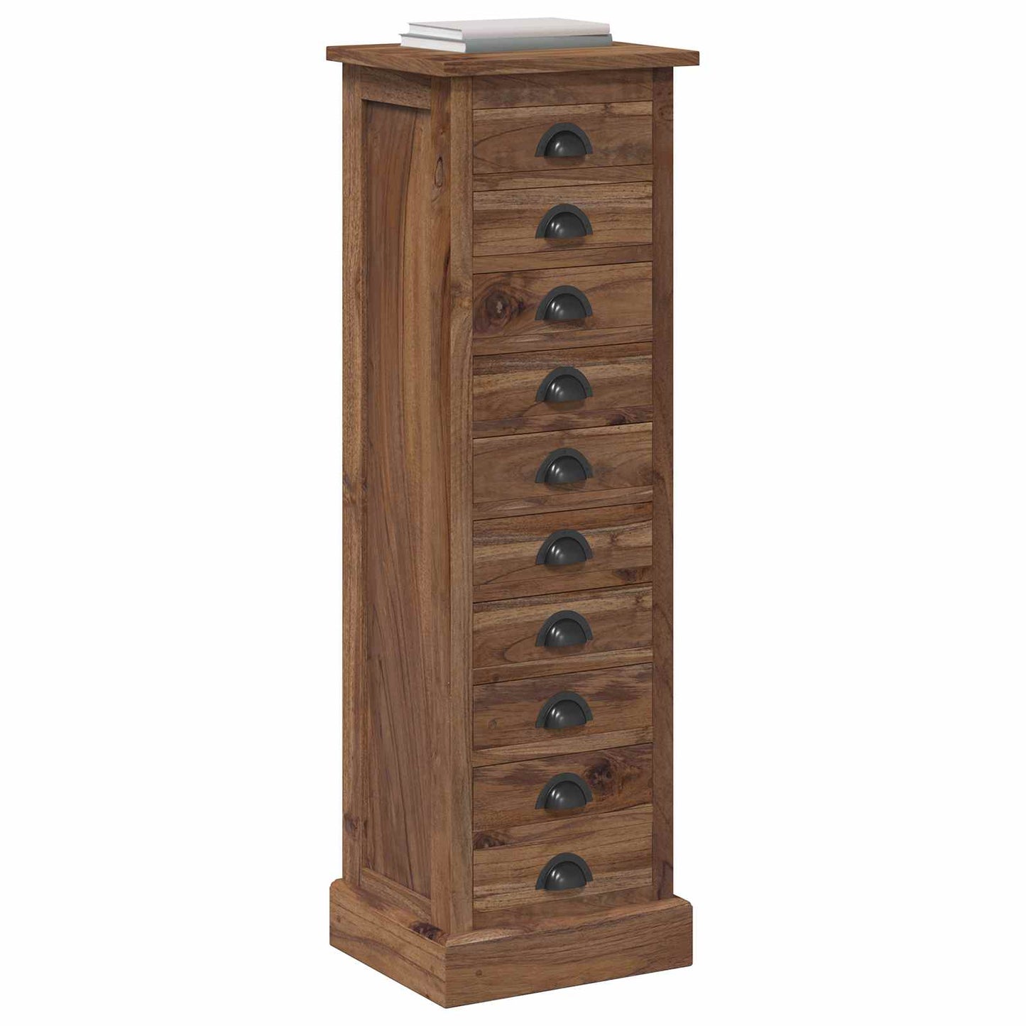 Chest of Drawers Natural 35 x 30 x 110 cm Solid Teak Wood
