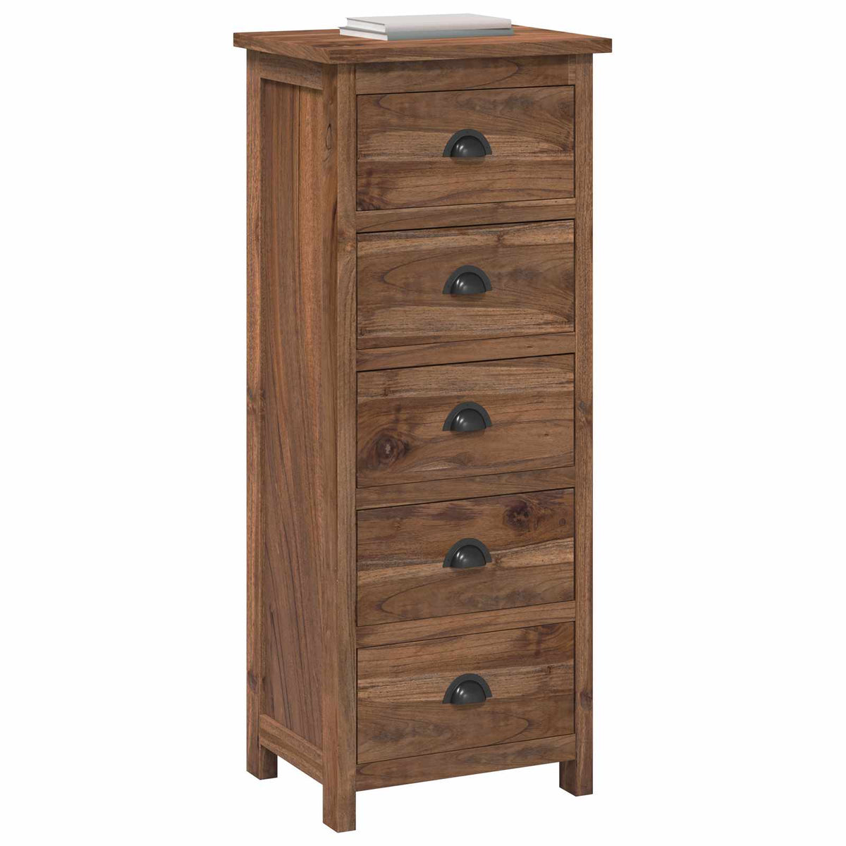 Chest of Drawers Natural 45 x 35 x 110 cm Solid Teak Wood
