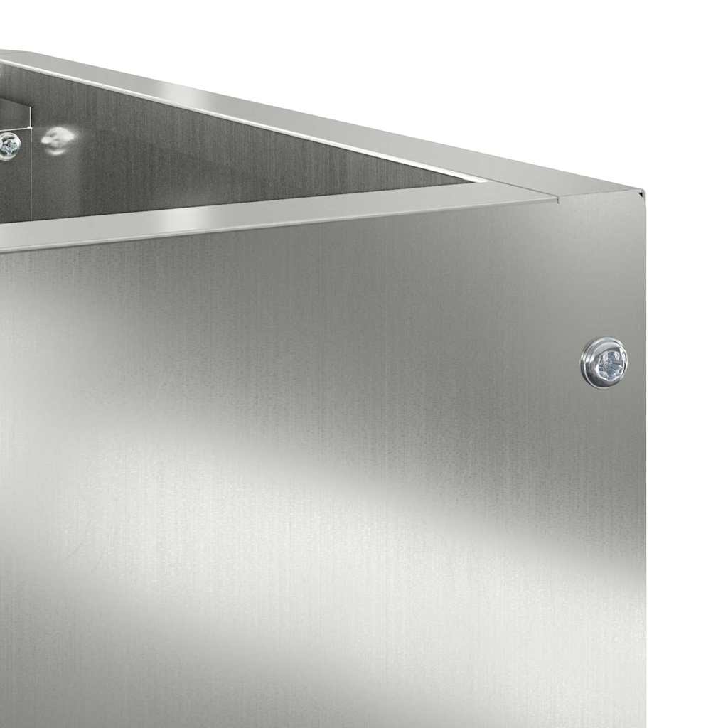 Corner Planter Silver 60 x 60 x 35 cm Galvanised steel