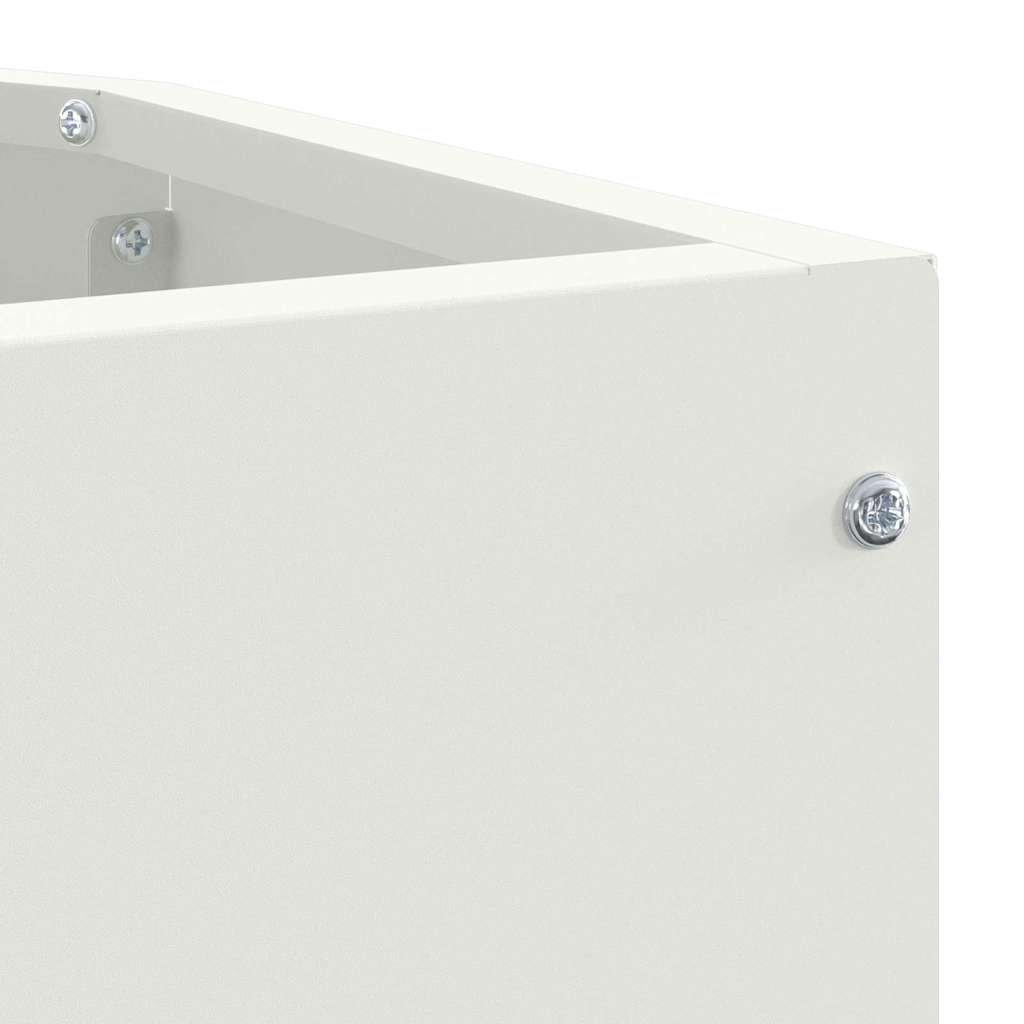 Corner Planter White 45 x 45 x 35 cm Steel