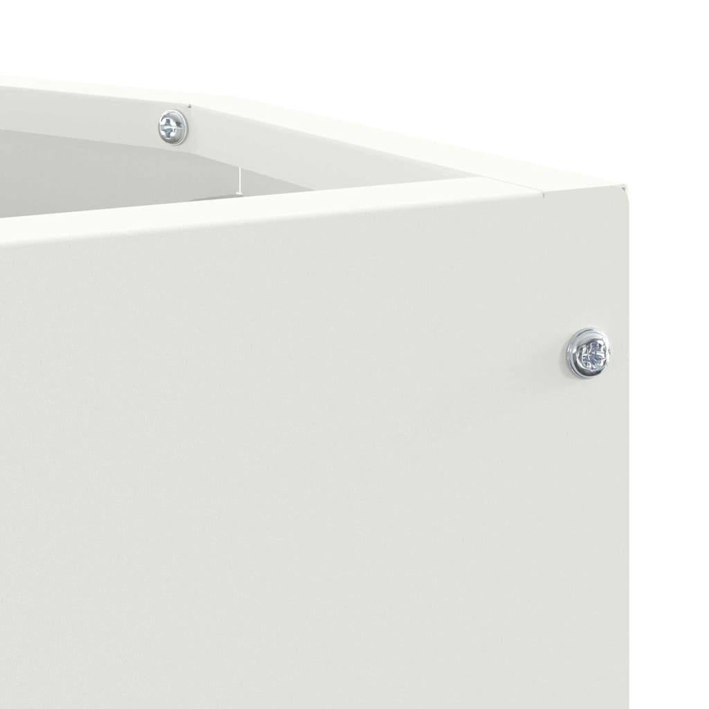 Corner Planter White 30 x 30 x 35 cm Steel