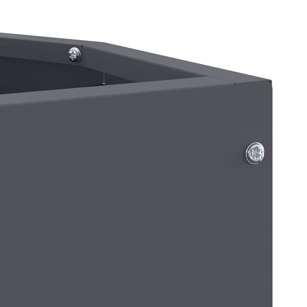 Corner Planter Anthracite 30 x 30 x 50 cm Steel