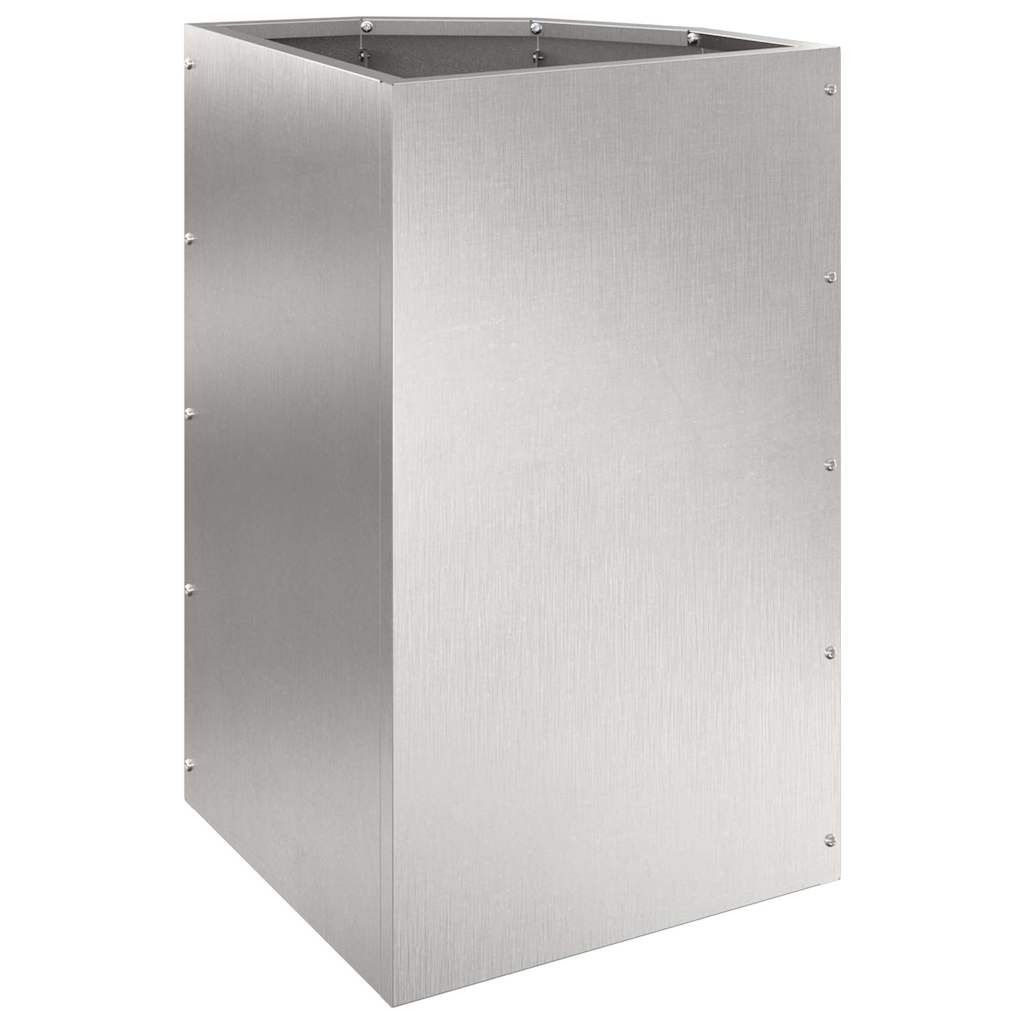 Corner Planter Silver 30 x 30 x 50 cm Stainless steel