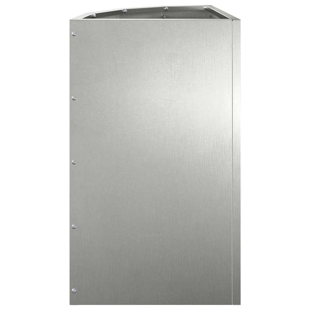 Corner Planter Silver 30 x 30 x 50 cm Stainless steel