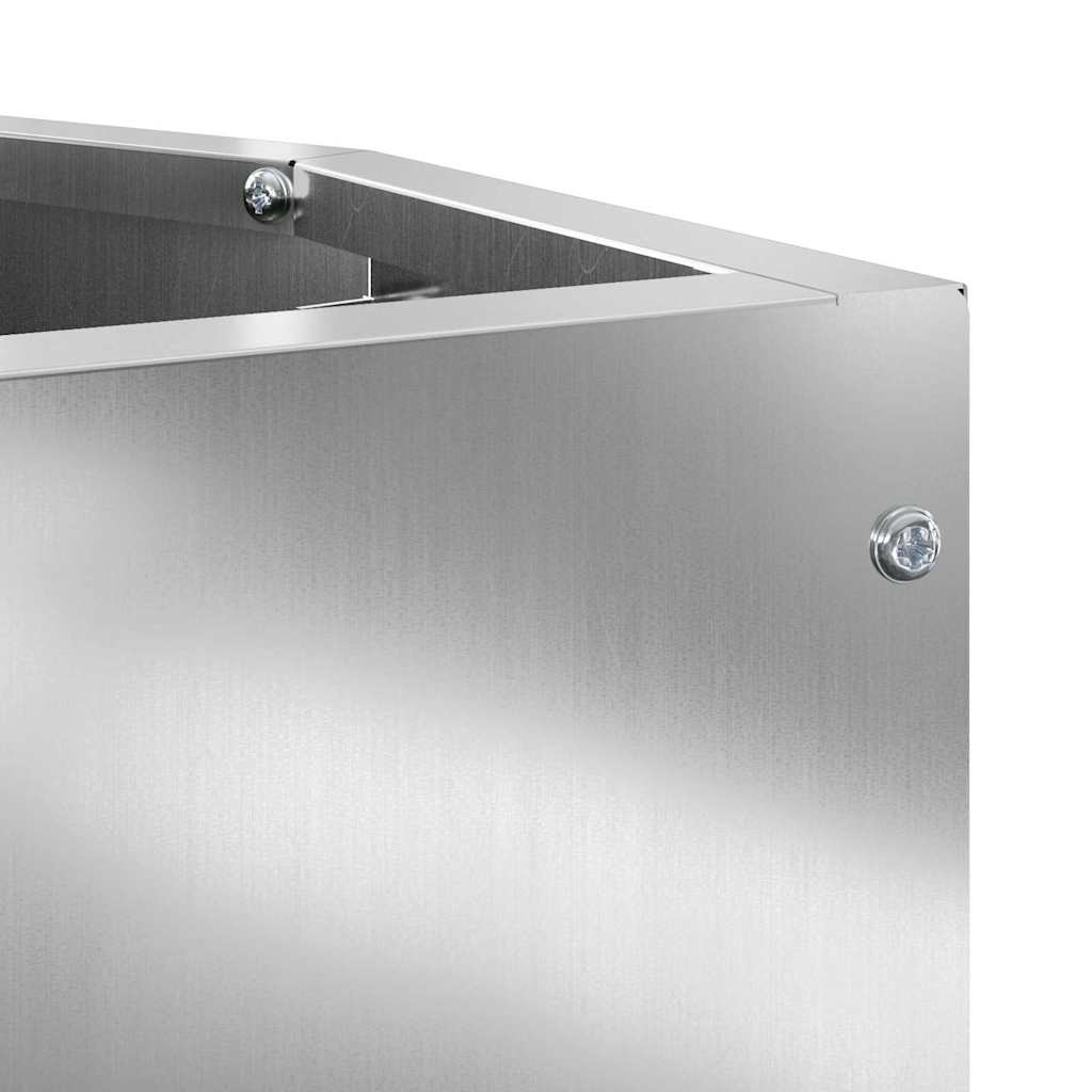 Corner Planter Silver 30 x 30 x 50 cm Galvanised steel